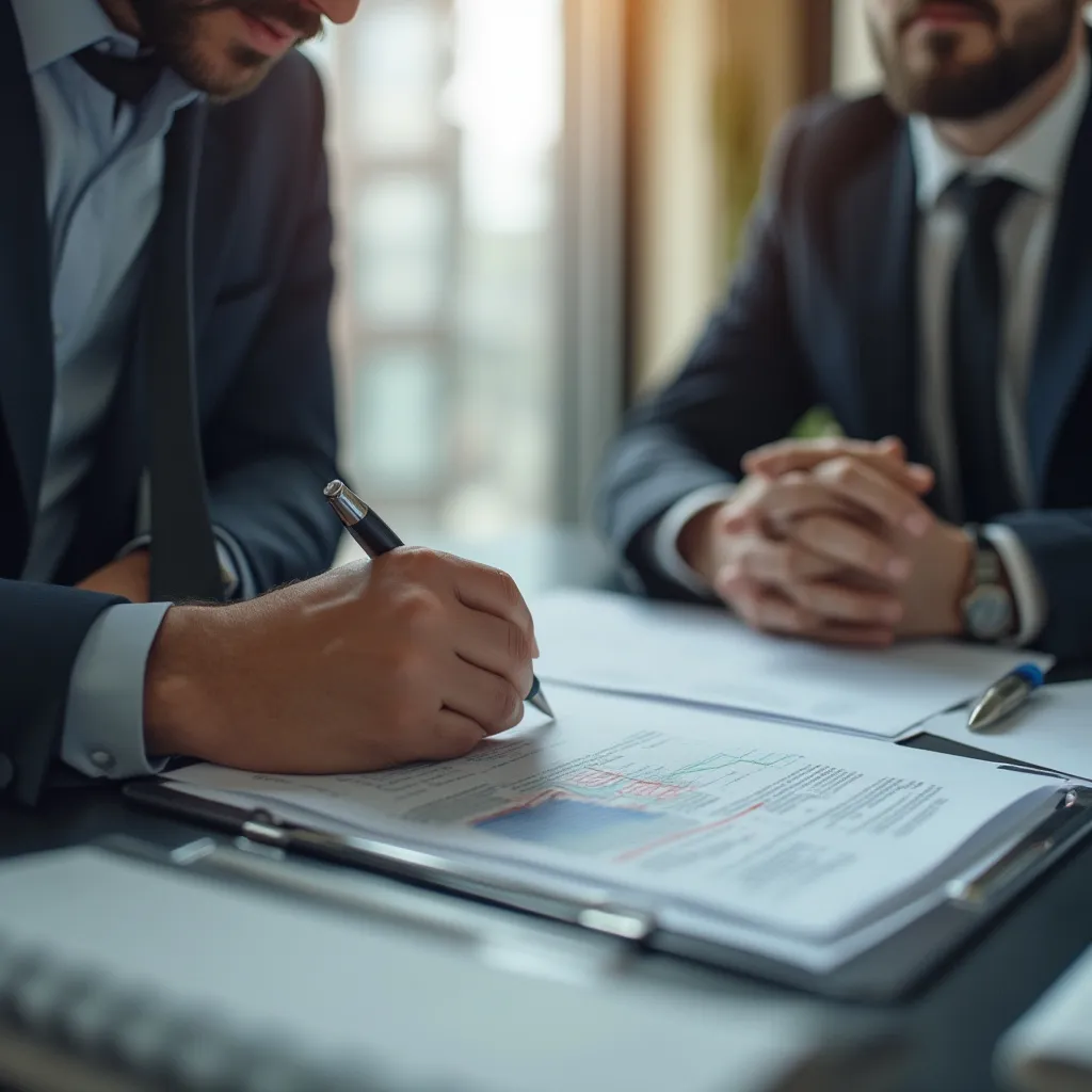 Consultant en discussion stratégique avec un client
